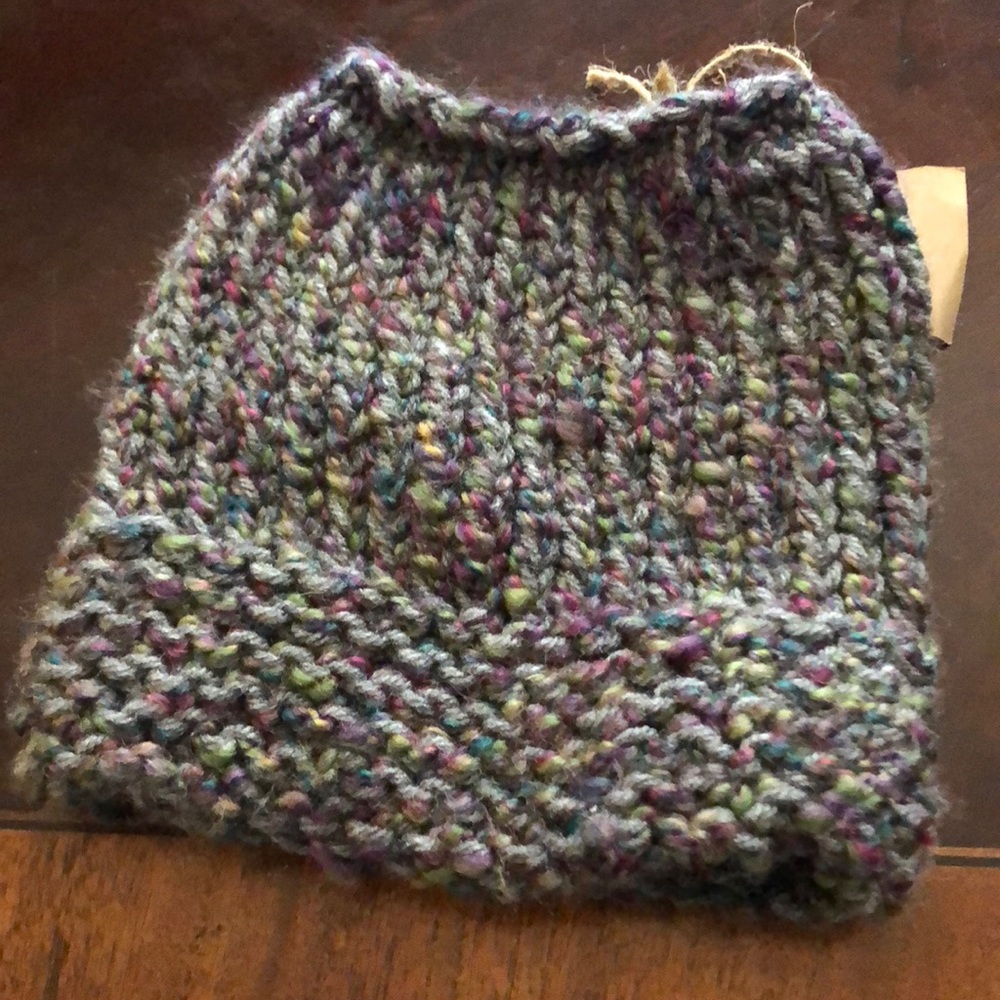 Messy bun beanie